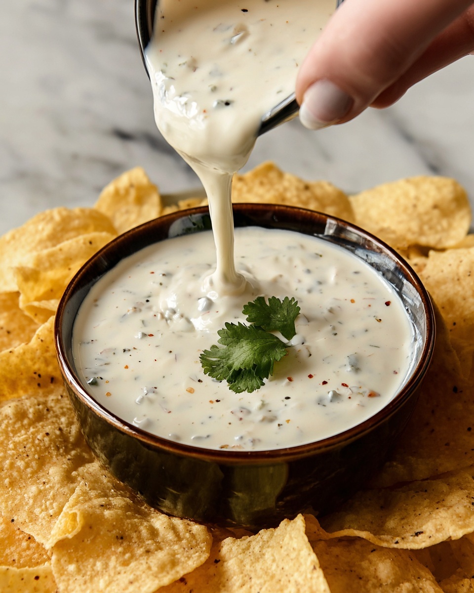 Mexican Restaurant Style White Cheese (Queso) Dip Recipe - Recipe Image