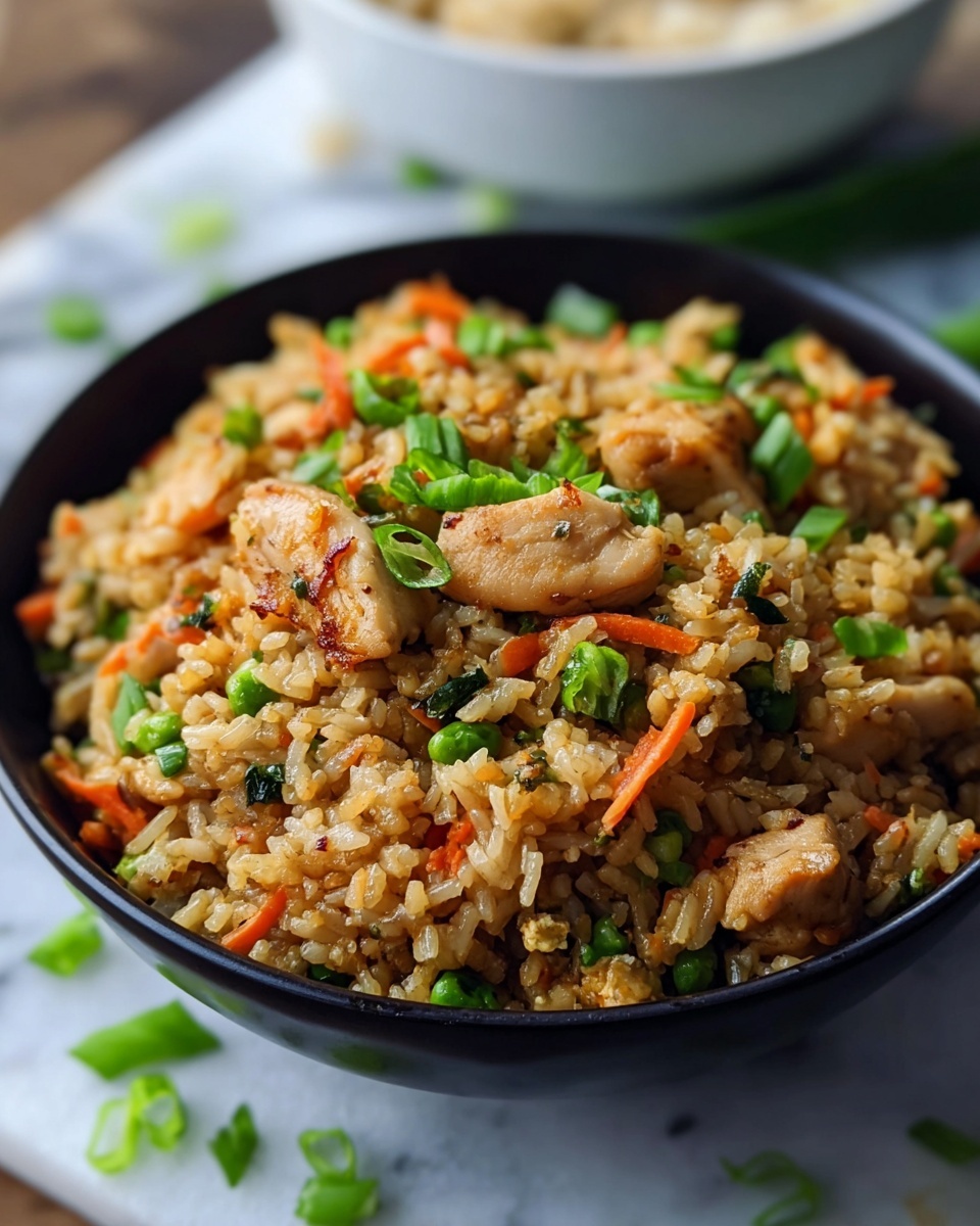 High-Protein Crispy Garlic Chicken Fried Rice Recipe - Recipe Image