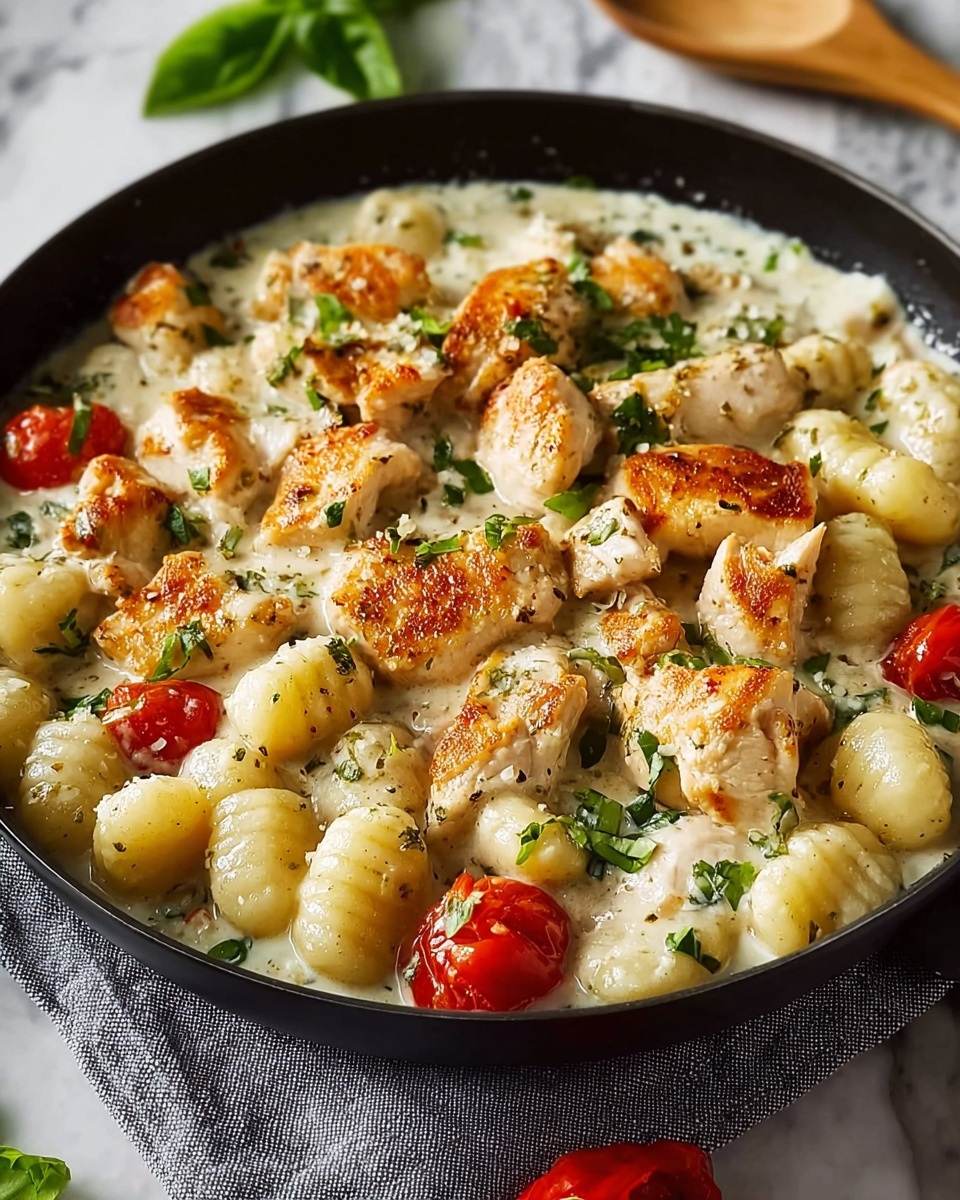 Garlic Chicken Gnocchi Skillet Recipe - Recipe Image