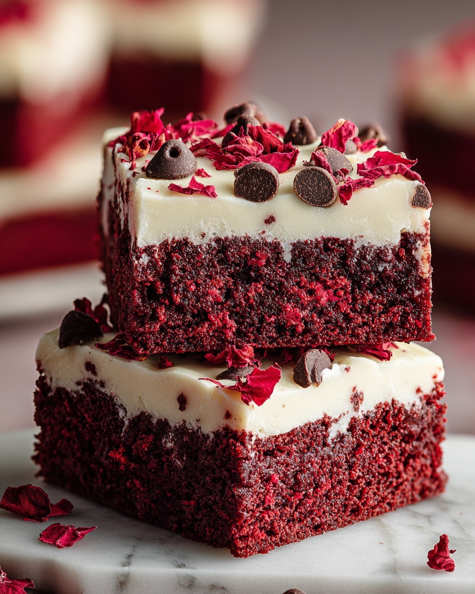 The Best Fudgy Red Velvet Brownies Recipe - Recipe Image