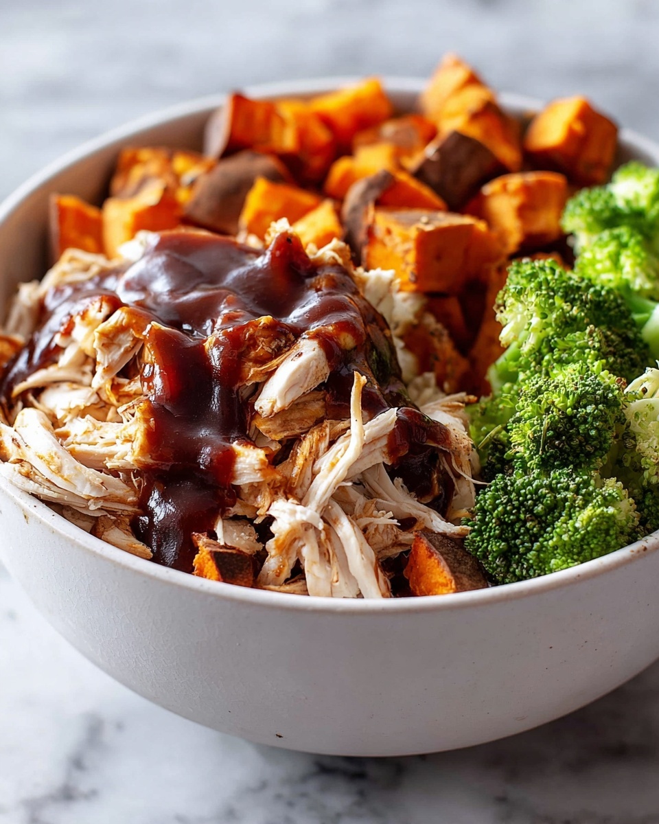 BBQ Chicken & Roasted Sweet Potato Bowls Recipe - Recipe Image
