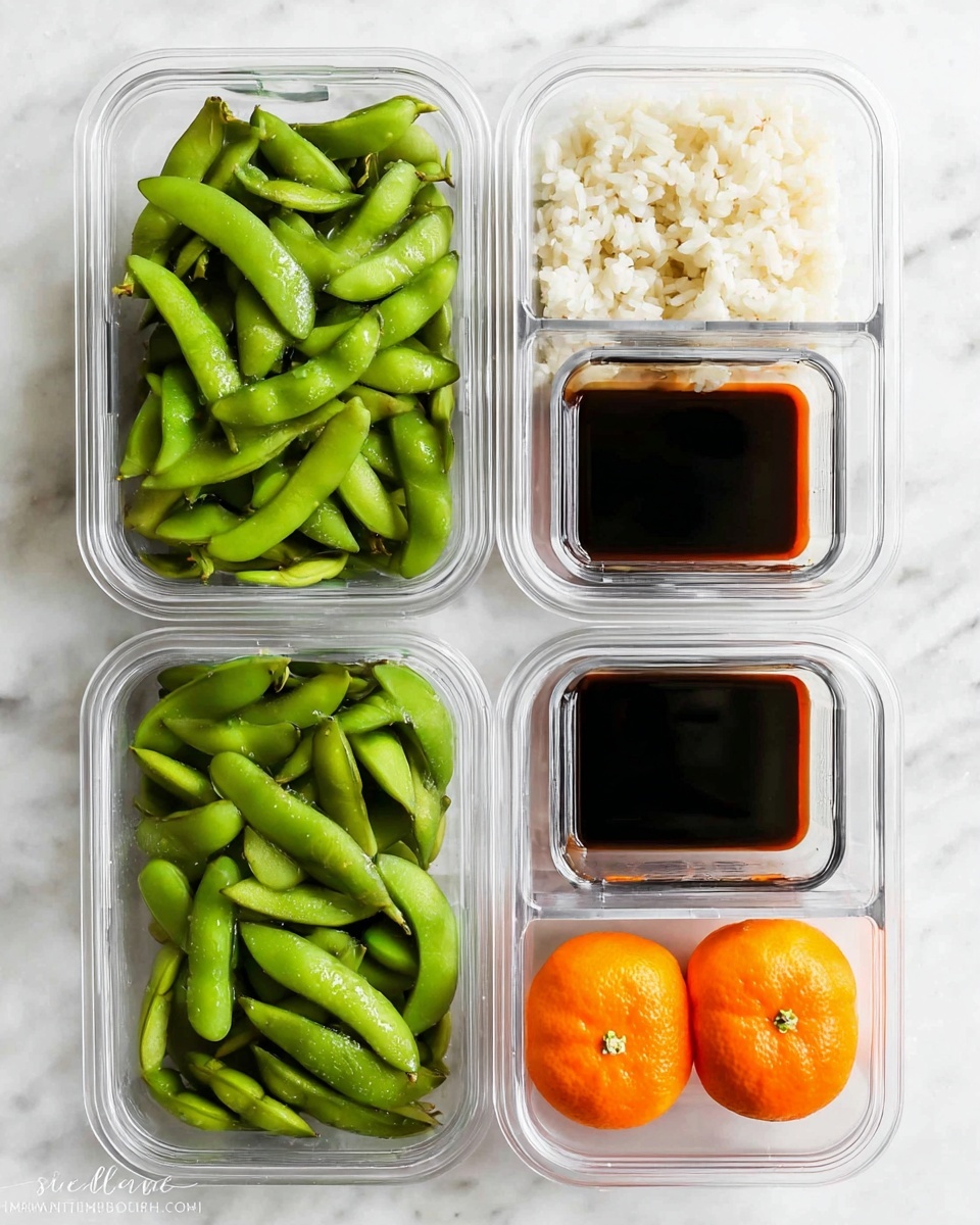 Edamame and White Rice Lunchbox Bowl Recipe - Recipe Image
