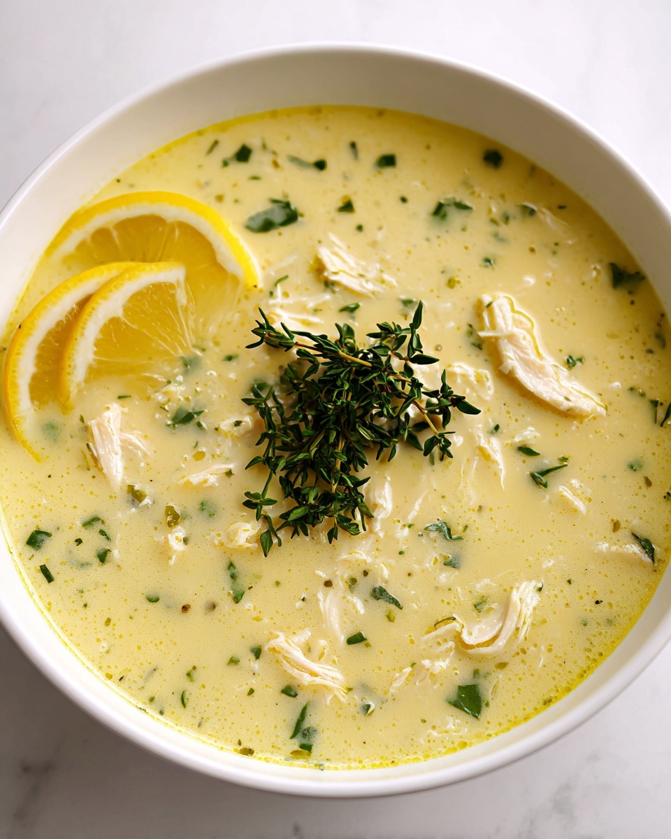 Avgolemono Soup (Greek Lemon Chicken Soup) Recipe - Recipe Image
