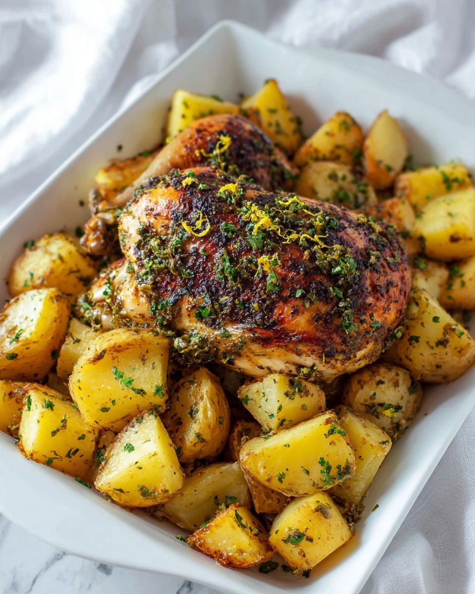 Baked Lemon Chicken and Potatoes Recipe - Recipe Image