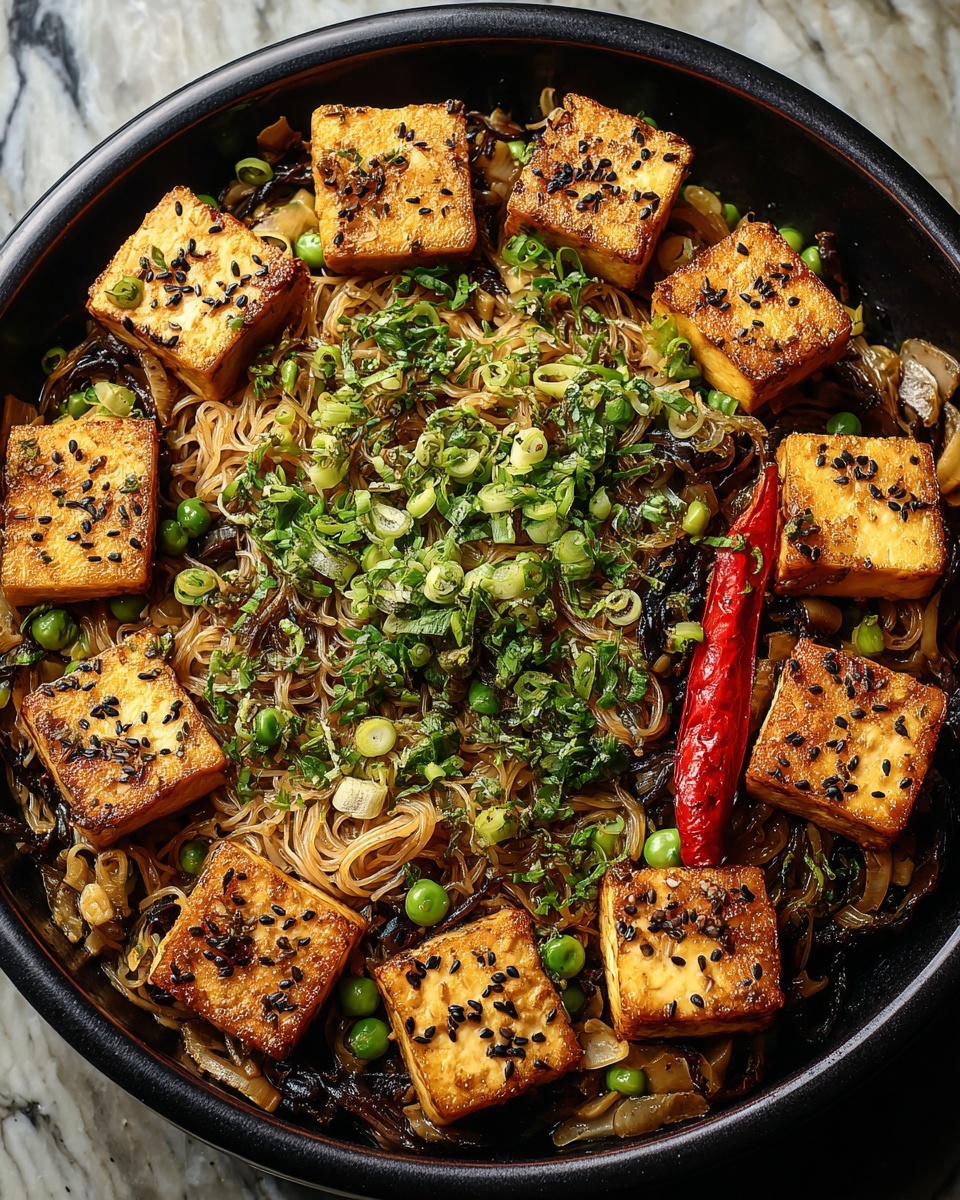 One Pan Asian Tofu Noodles Recipe - Recipe Image