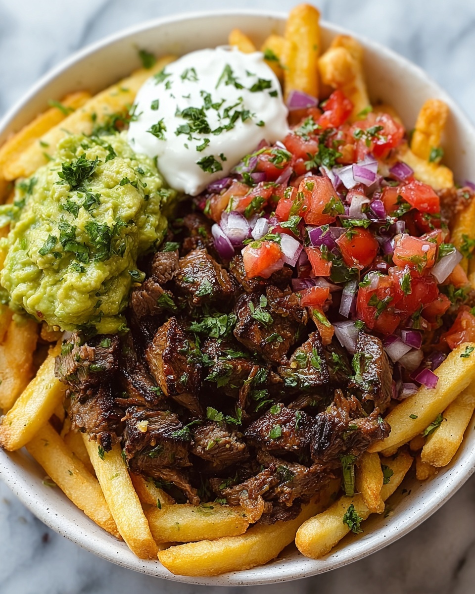 Easy Carne Asada Loaded Fries Recipe - Recipe Image
