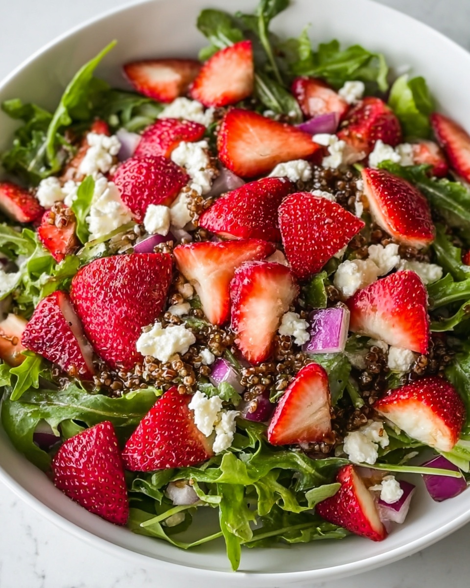Fresh Strawberry Salad With Honey Vinaigrette Recipe - Recipe Image