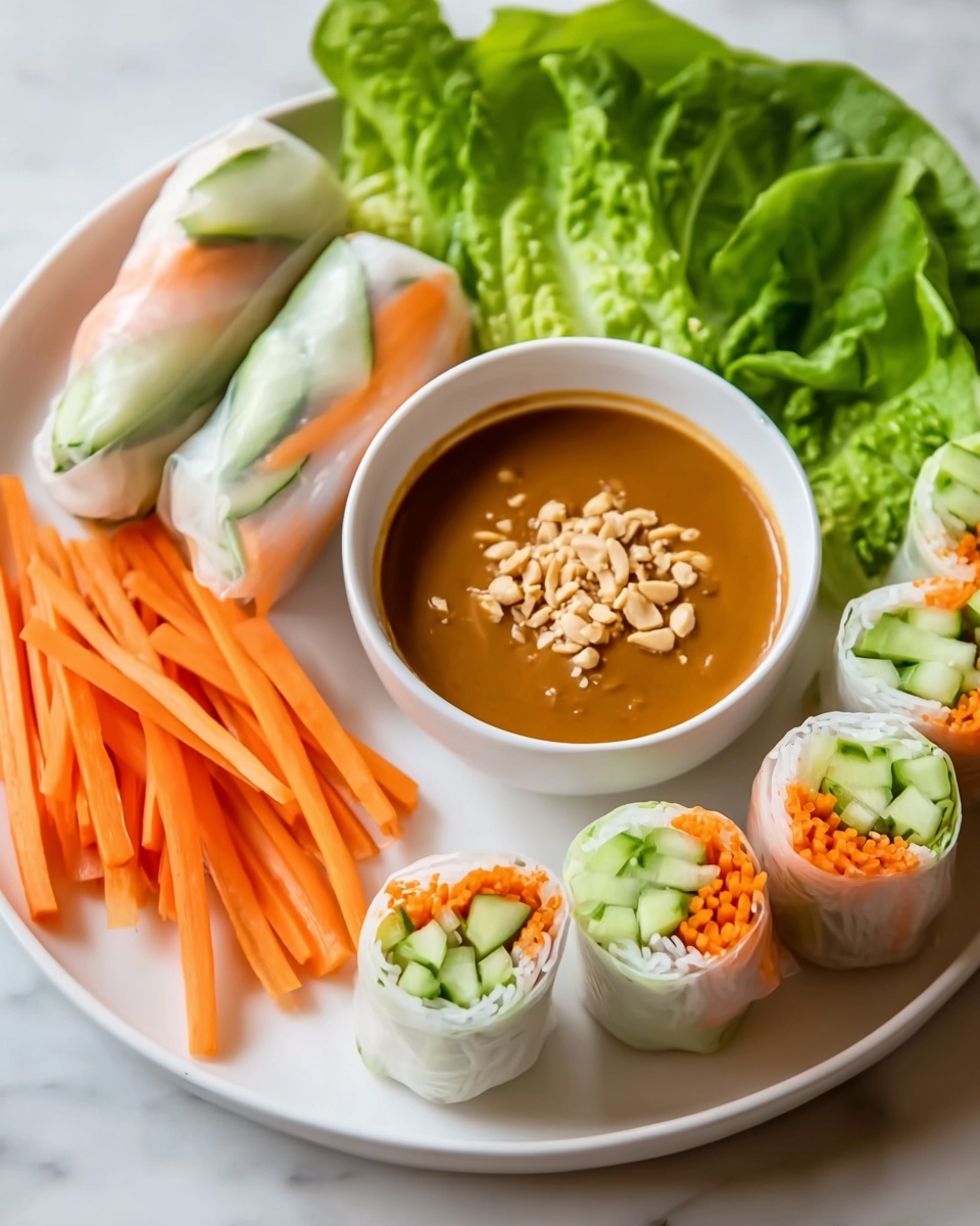 Fresh Spring Rolls with Peanut Dipping Sauce Recipe - Recipe Image