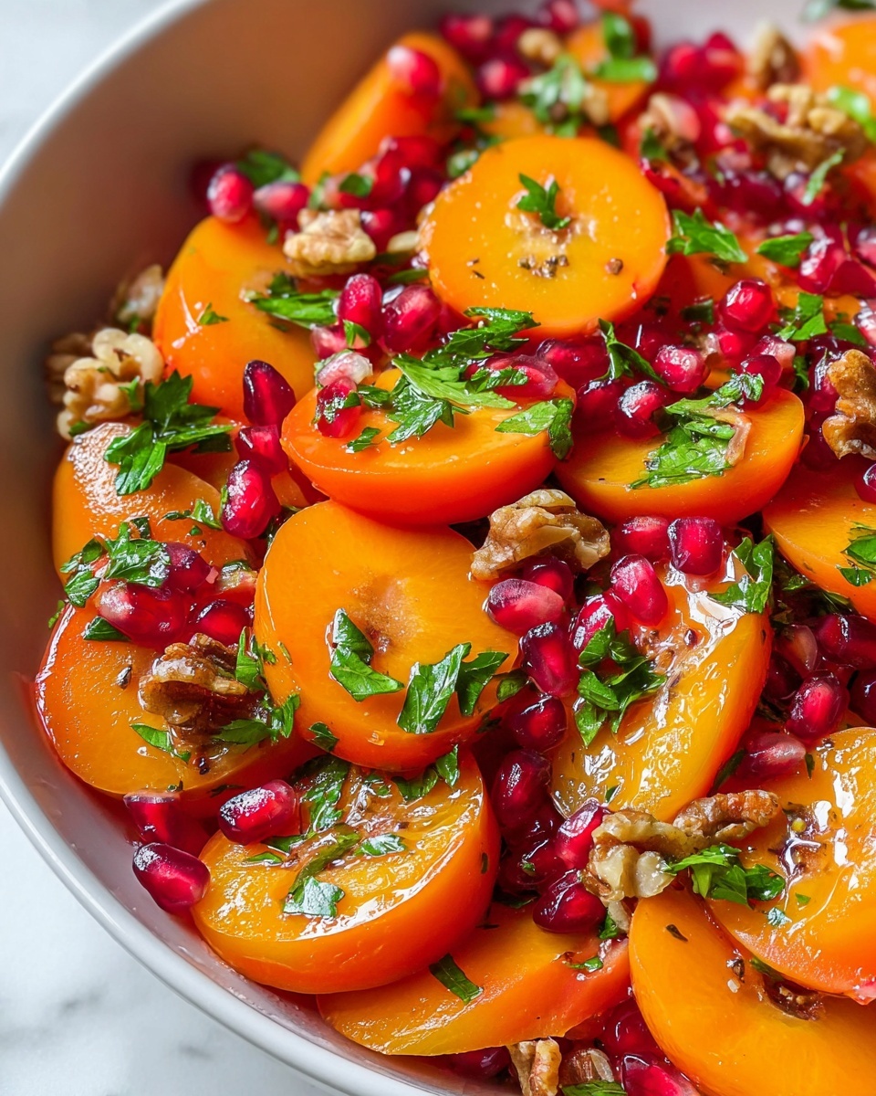 Fresh Persimmon Pomegranate Salad Recipe - Recipe Image