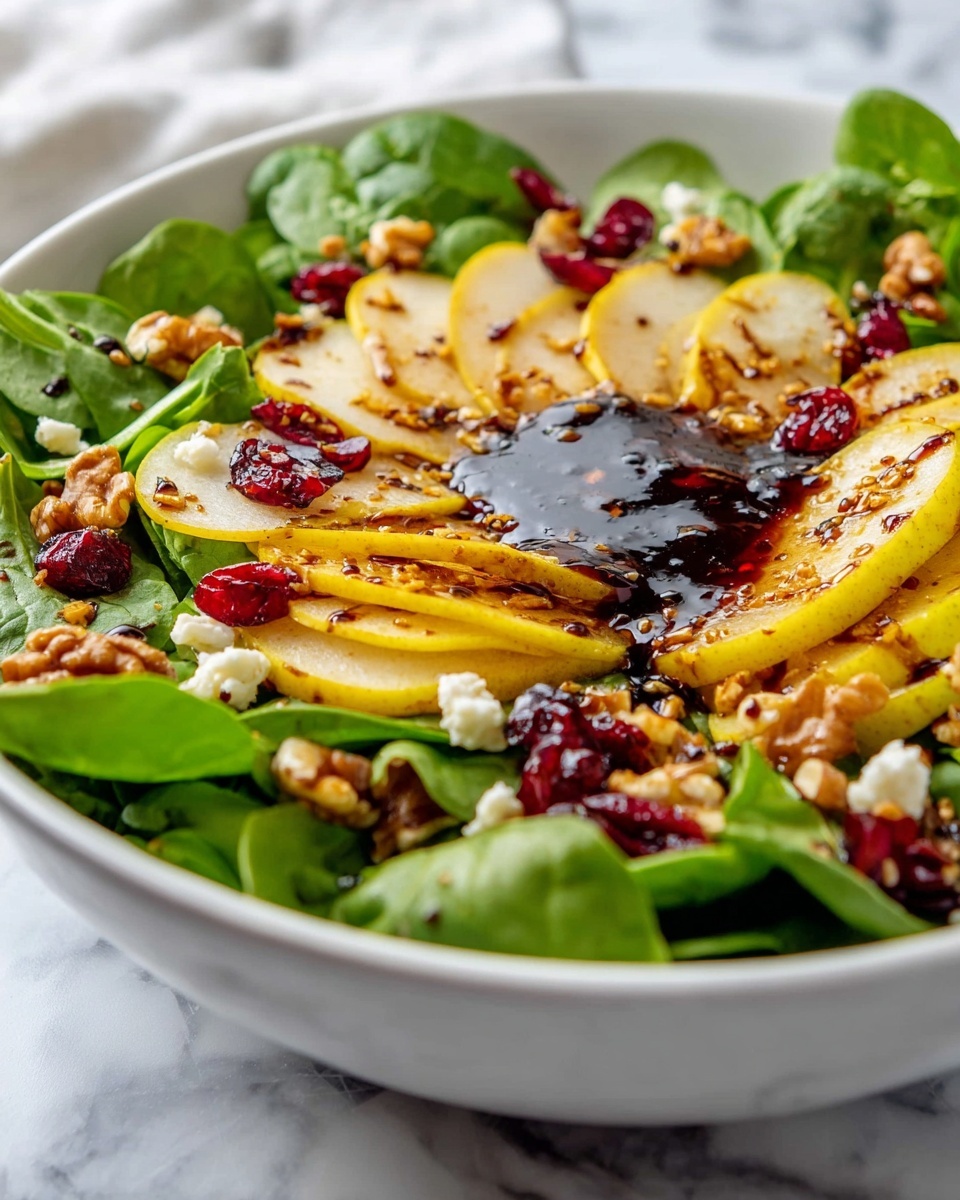 Fresh Pear Salad with Balsamic Vinaigrette Recipe - Recipe Image