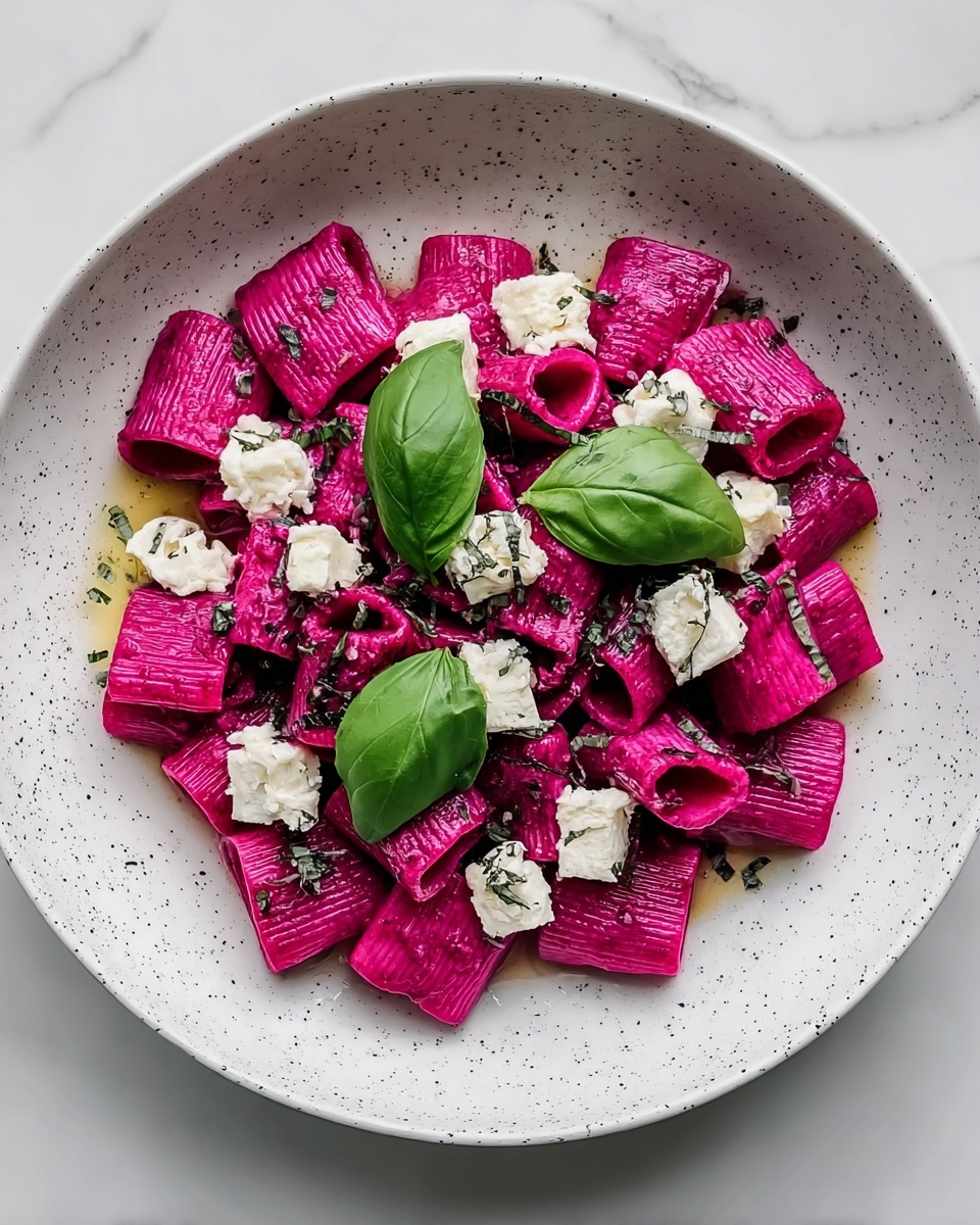 Creamy Beetroot and Feta Pasta Delight Recipe - Recipe Image