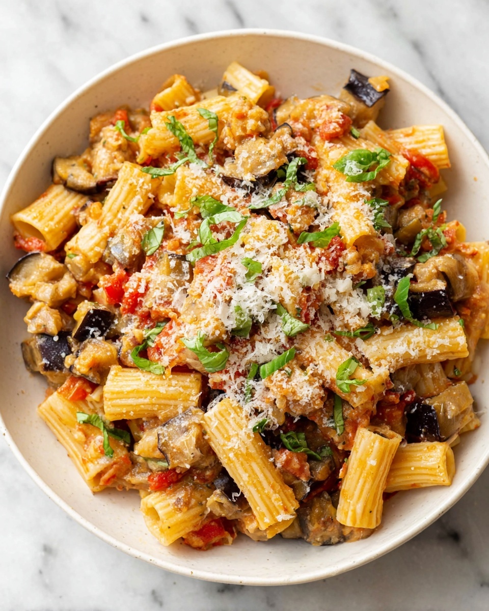 Spicy Eggplant Pasta Recipe - Recipe Image