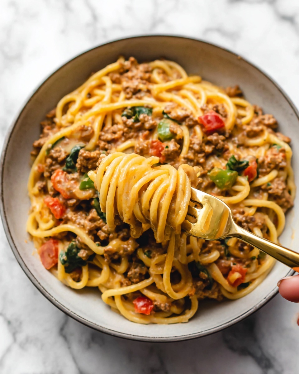 One Pot Taco Spaghetti Recipe - Recipe Image