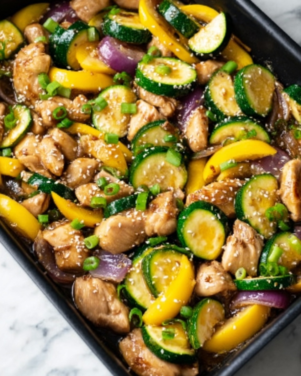 Zucchini Stir Fry with Chicken and Ginger Recipe - Recipe Image