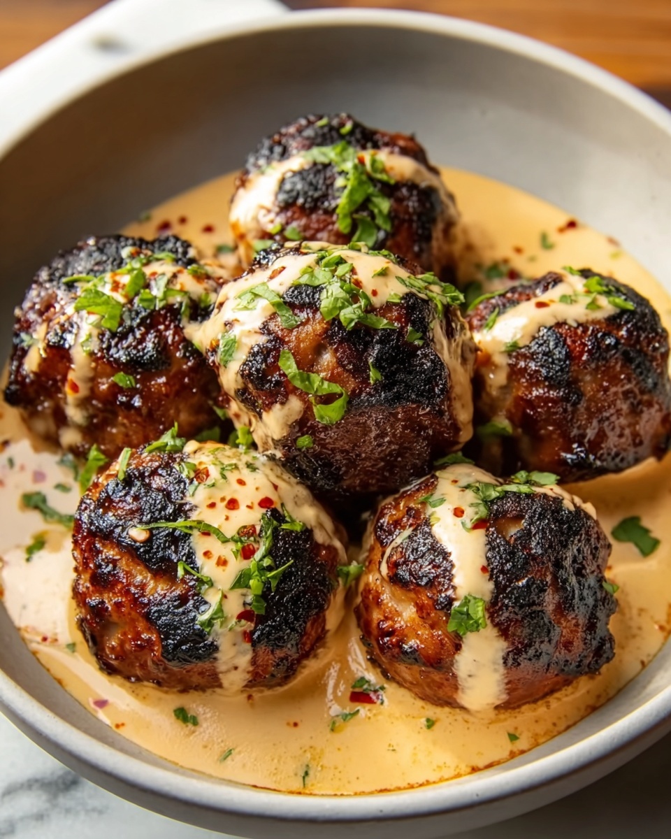Korean BBQ Meatballs with Spicy Mayo Dip Recipe - Recipe Image