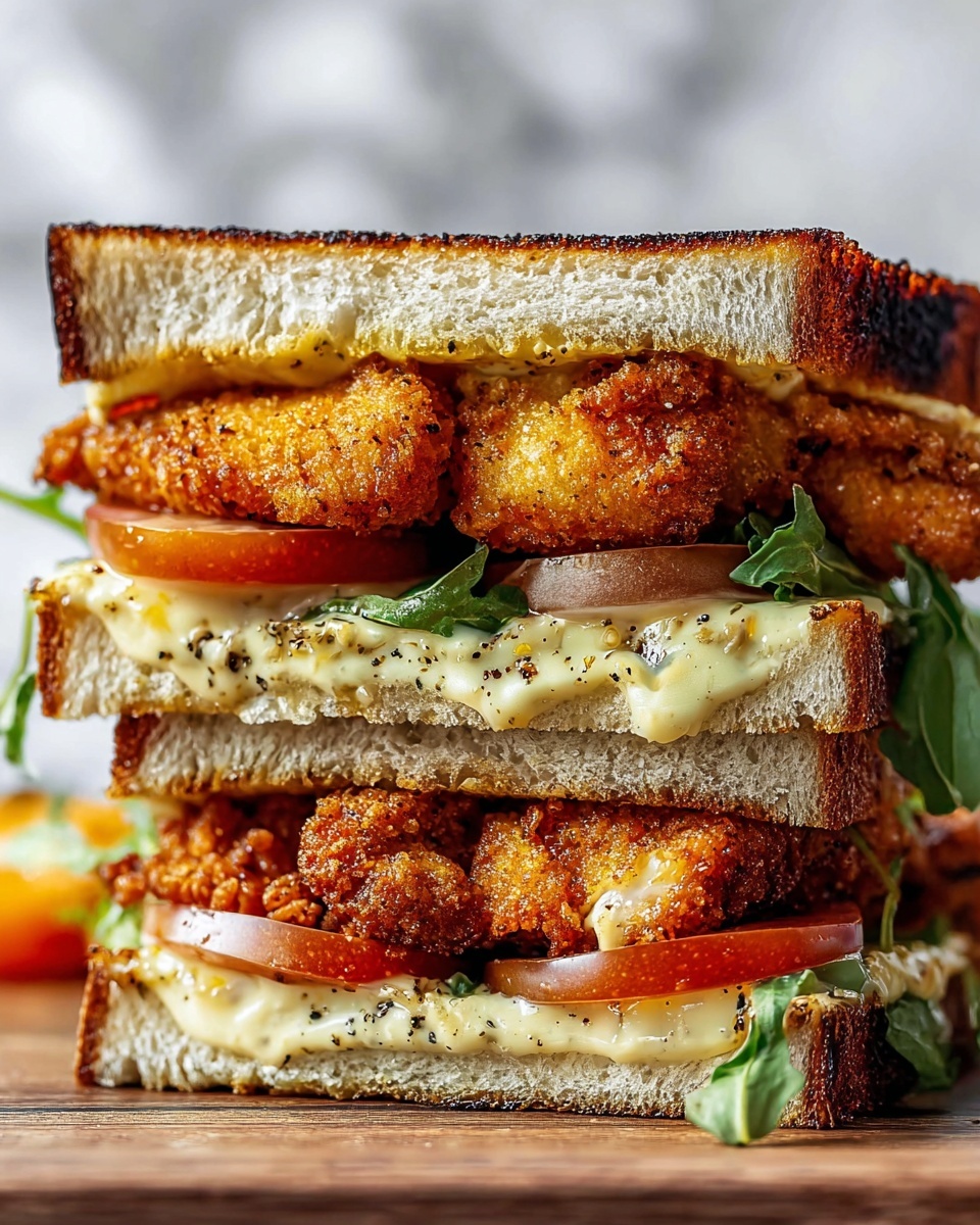 Dijon Mayo Brined Crispy Chicken Sandwich Recipe - Recipe Image
