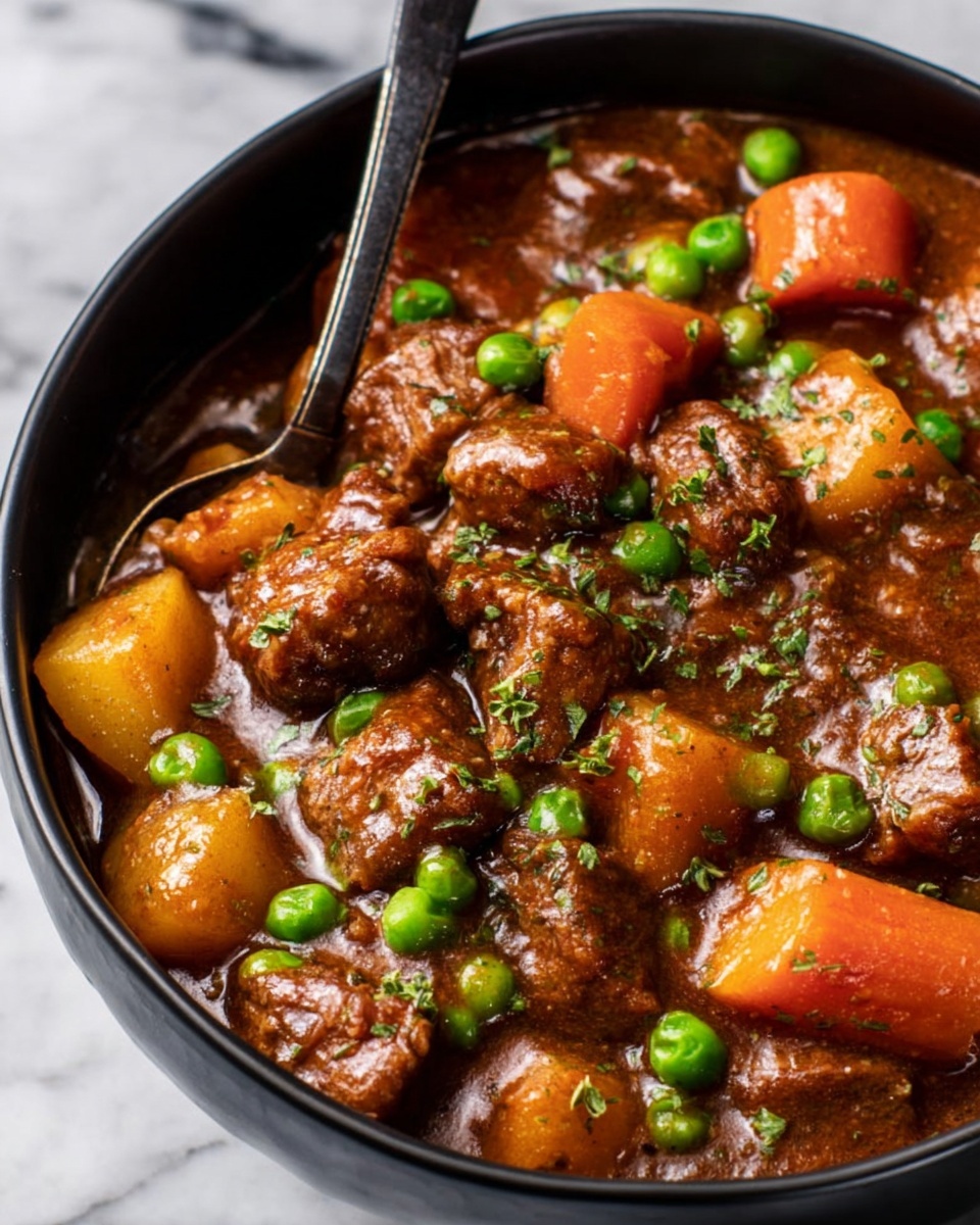 Hearty Homemade Beef Stew with Potatoes, Carrots, and Red Wine Recipe - Recipe Image