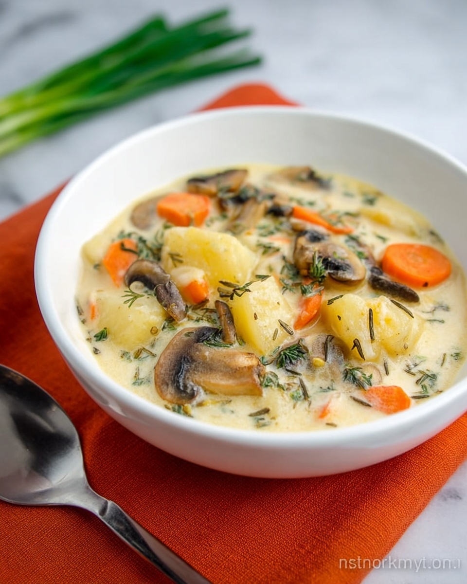 Russian Mushroom and Potato Soup Recipe - Recipe Image