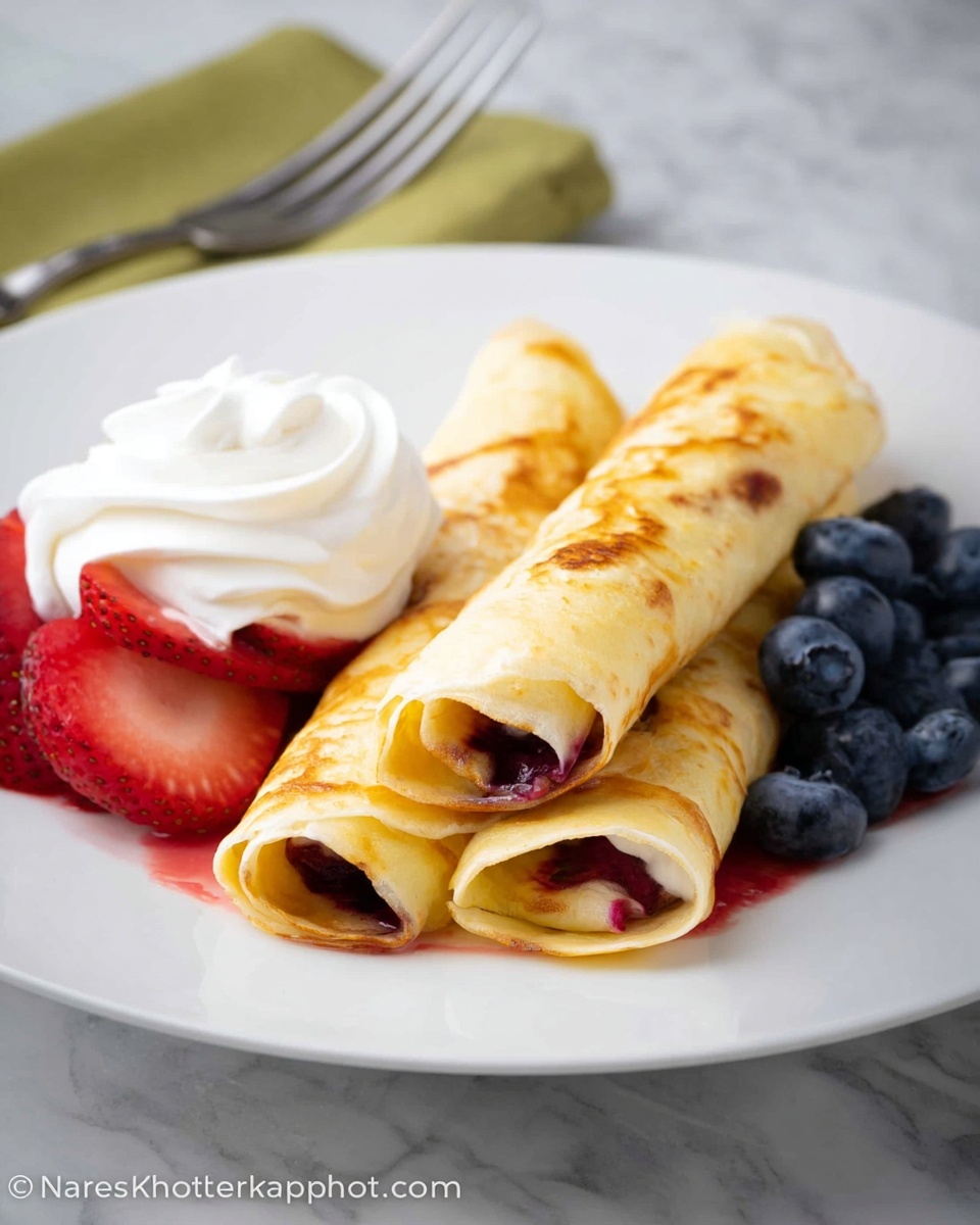 Nalesniki with Cheese and Raisins (Russian Crepes) Recipe - Recipe Image