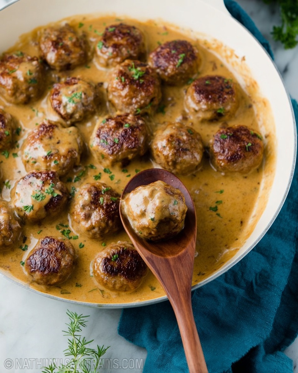 Chicken Meatballs in Creamy Paprika Sauce Recipe - Recipe Image