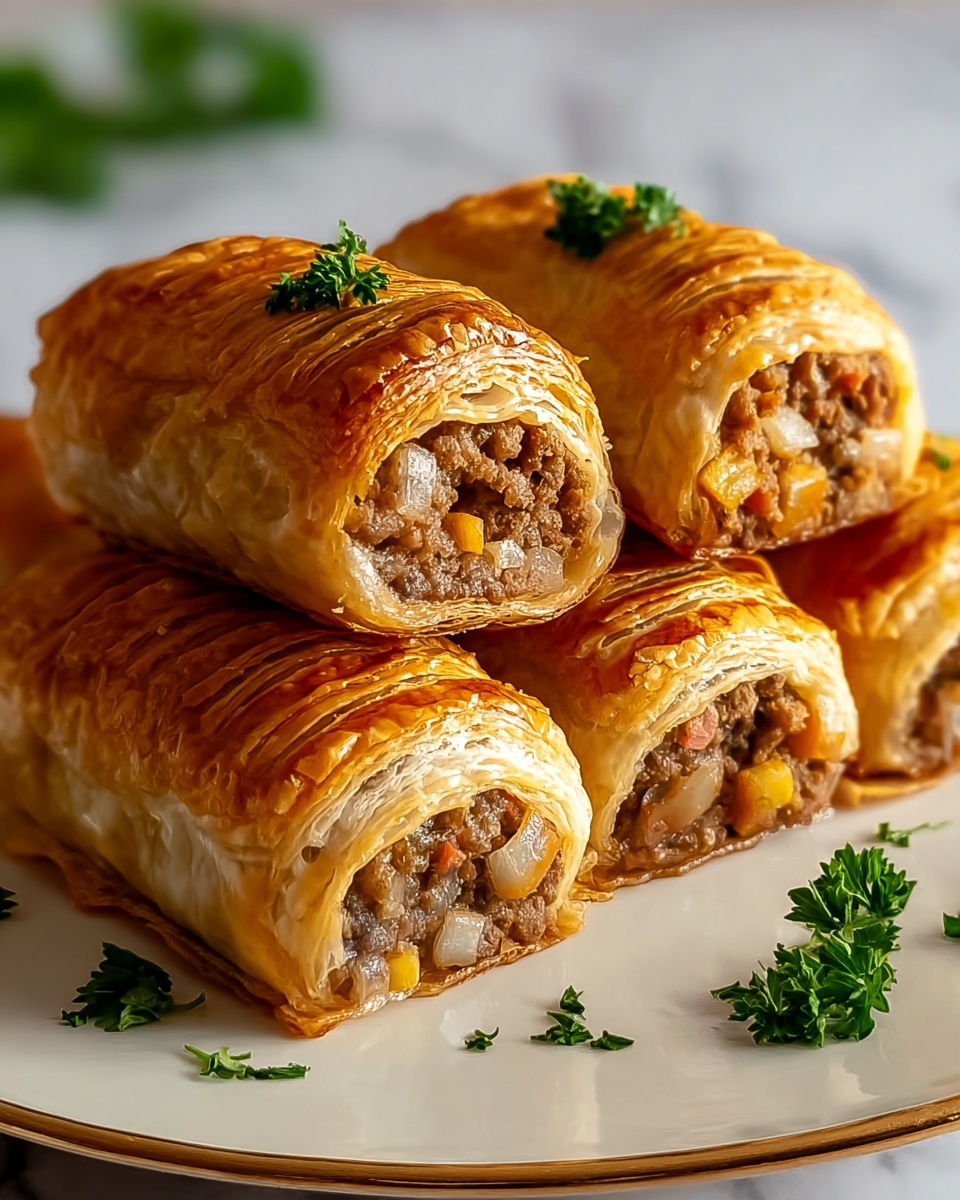 French Onion Sausage Rolls Recipe - Recipe Image