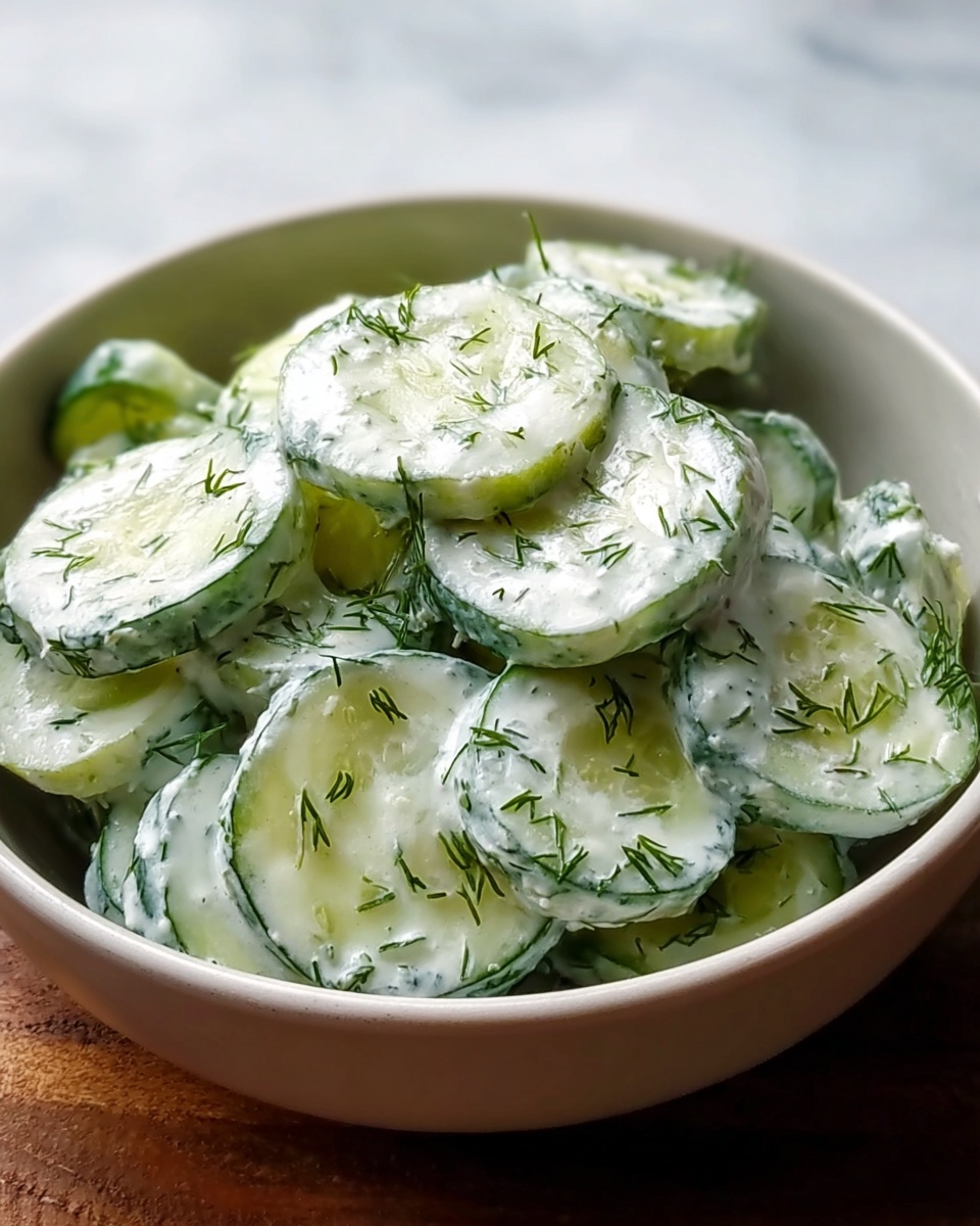 Creamy Cucumber Salad – A Refreshing Summer Side Dish Recipe - Recipe Image