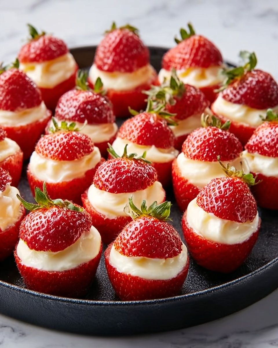 Easy & Elegant Deviled Strawberries Recipe - Recipe Image