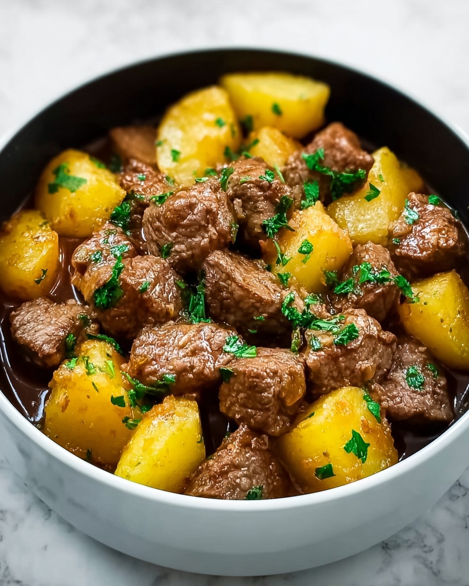 Garlic Butter Steak Bites and Potatoes: The Perfect One-Pan Meal Recipe - Recipe Image
