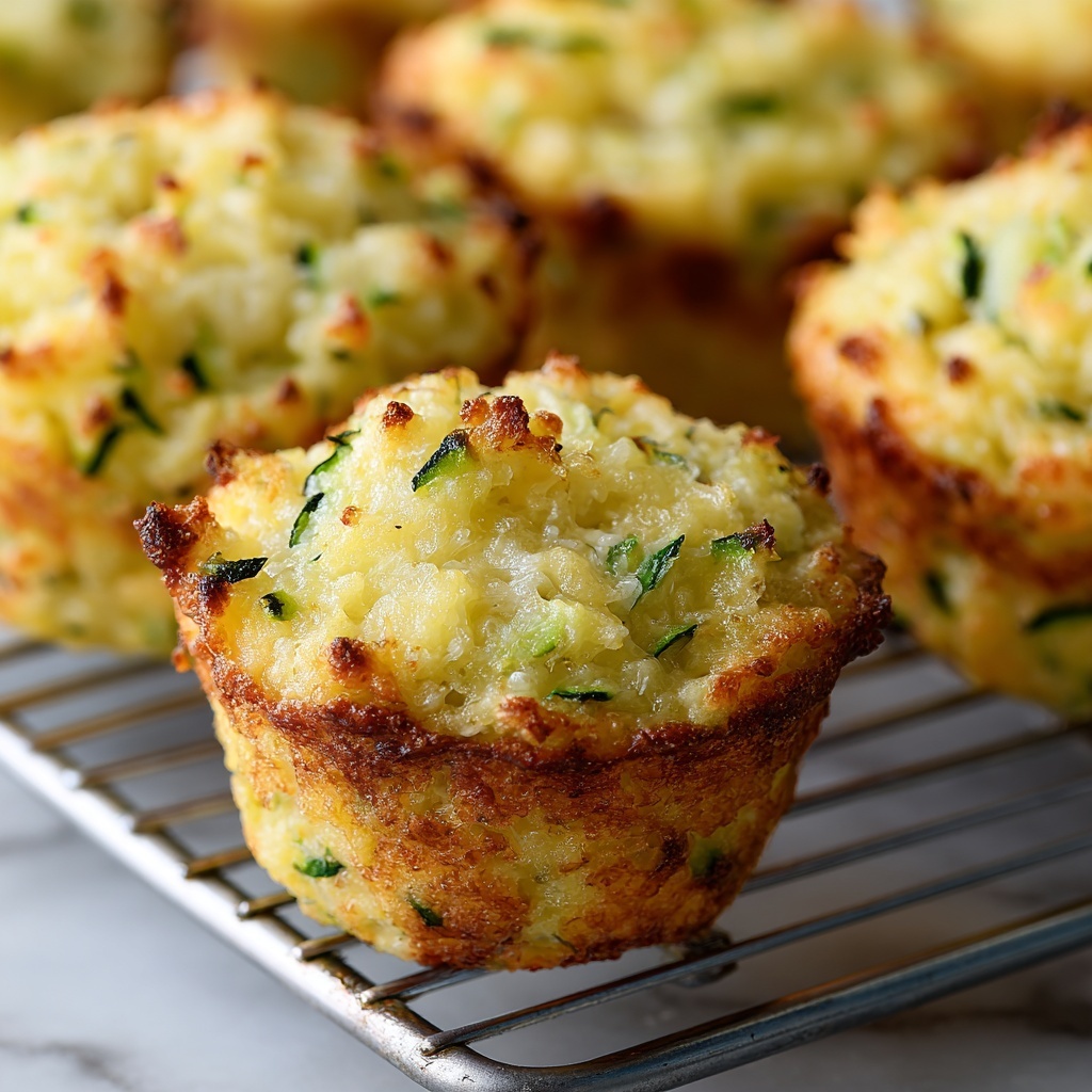 Crispy Parmesan Zucchini Potato Muffins Recipe - Recipe Image