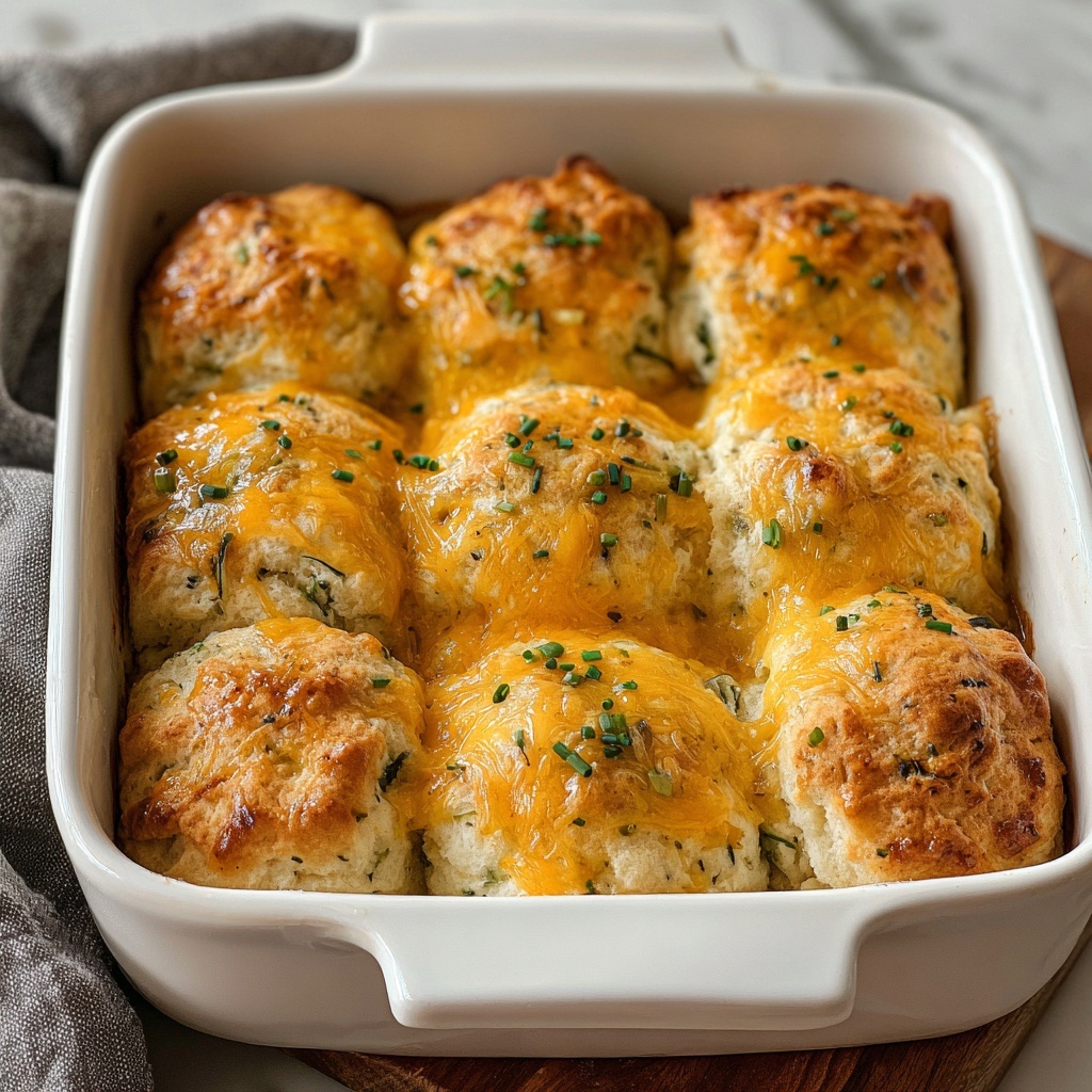 Cheddar Zucchini Biscuit Bake Recipe - Recipe Image
