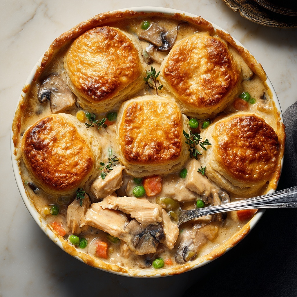 Golden Chicken Pot Pie with Puff Pastry Crust Recipe - Recipe Image