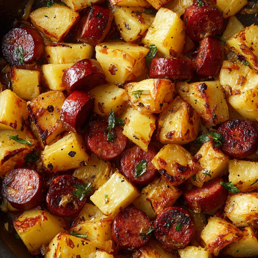 One Pan Kielbasa and Potatoes (Quick & Flavorful) Recipe - Recipe Image