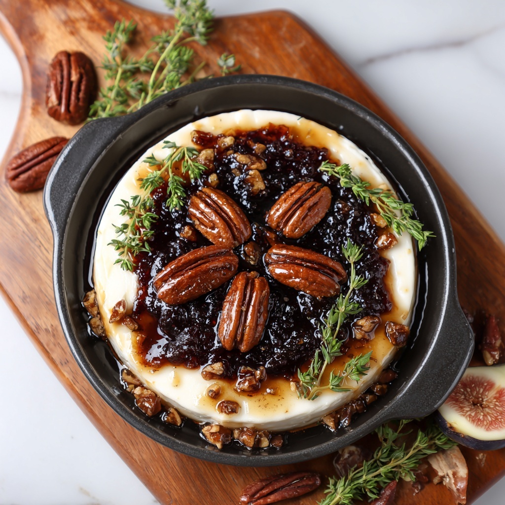 Baked Brie with Fig Jam and Pecans Recipe - Recipe Image