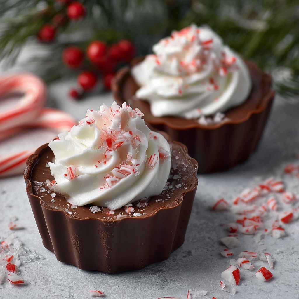 Chocolate Peppermint Mousse Cups Recipe - Recipe Image