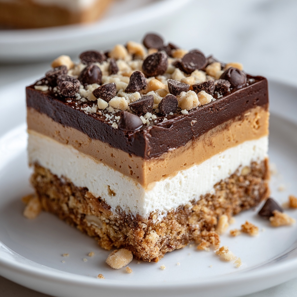 Peanut Butter Dream Bars: No-Bake Chocolate & Peanut Butter Dessert Recipe - Recipe Image