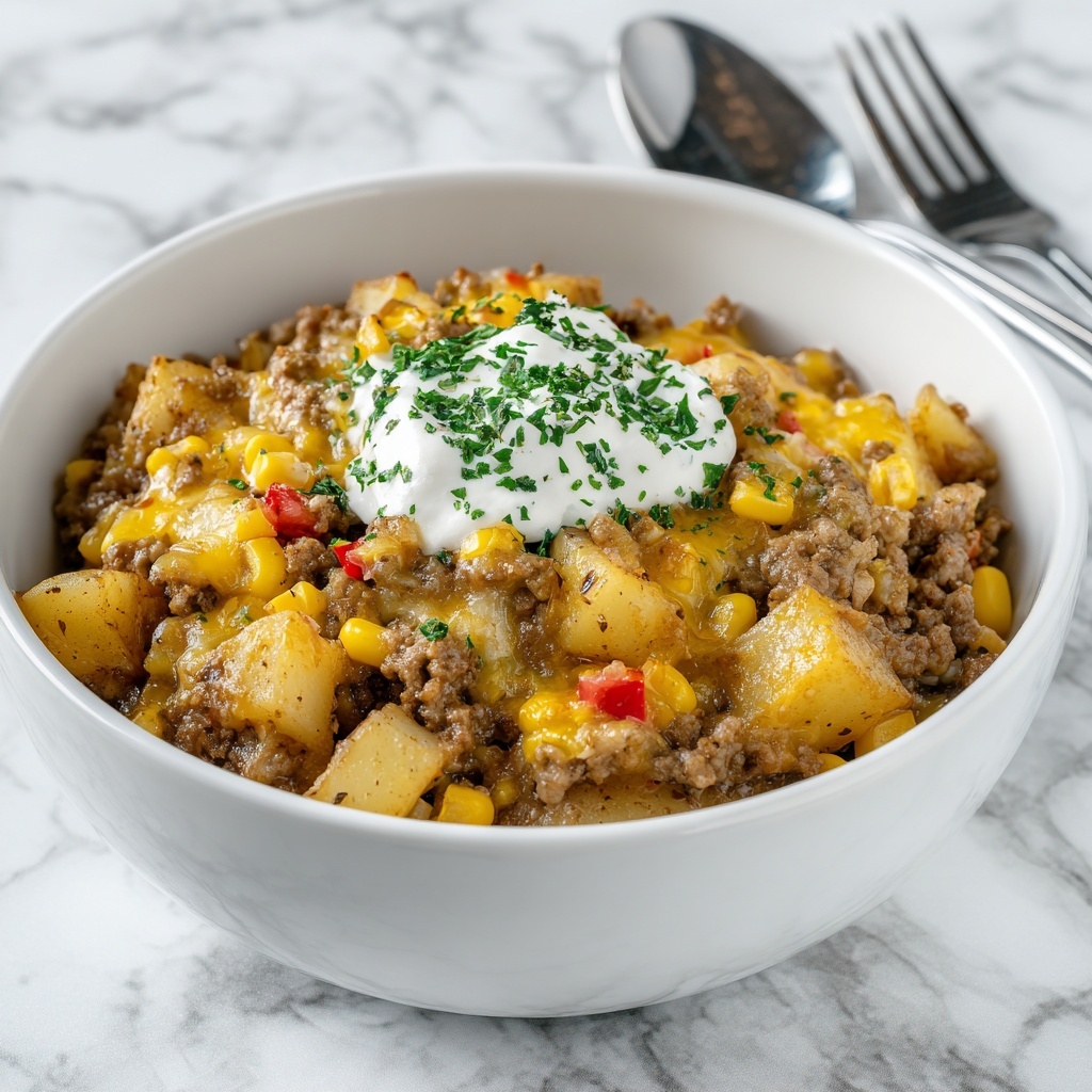 Slow Cooker Cowboy Casserole Recipe - Recipe Image