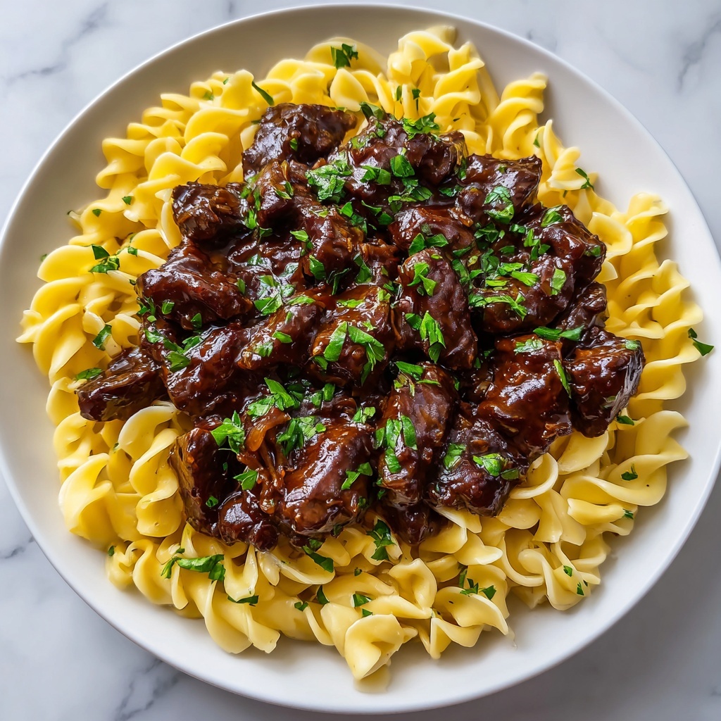 Slow Cooker Beef and Noodles Recipe - Recipe Image