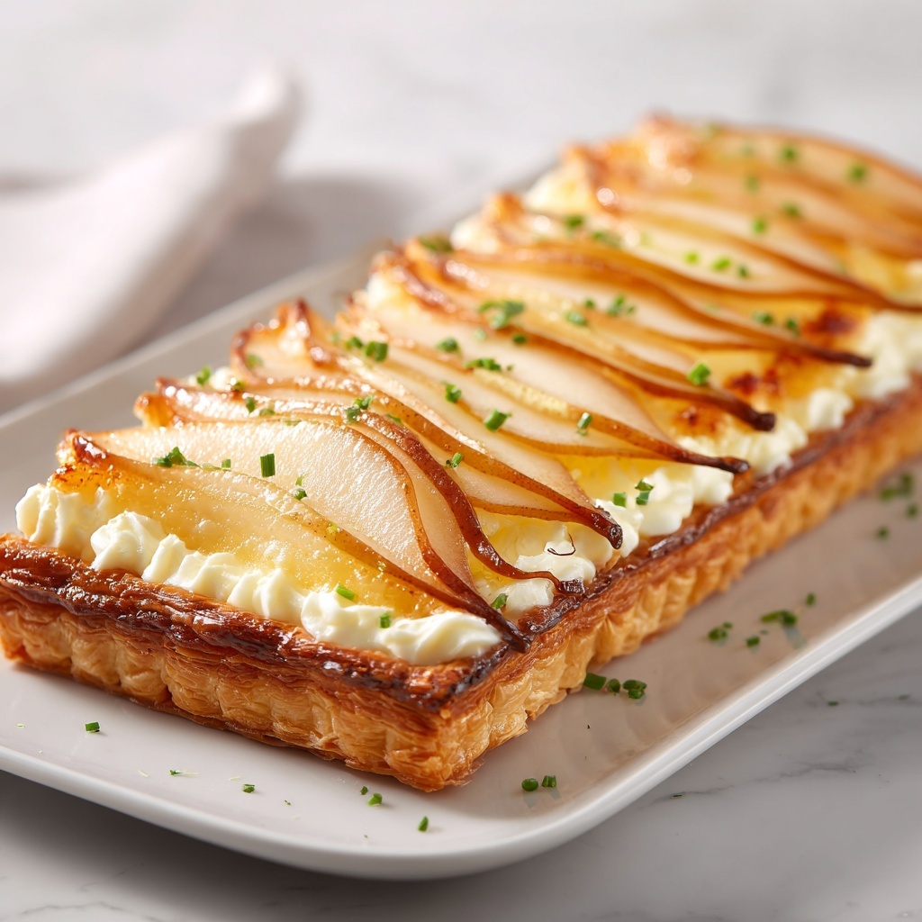 Pear and Gorgonzola Flatbread with Honey and Walnuts Recipe - Recipe Image