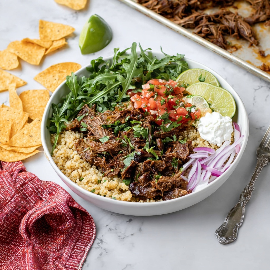 Carnitas Bowl with Quinoa and Fresh Toppings Recipe - Recipe Image