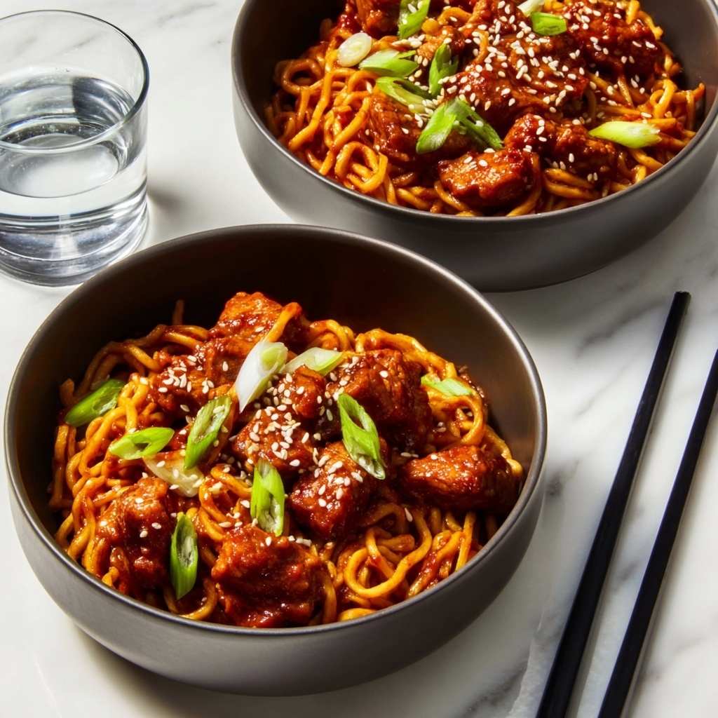 Slow Cooker Honey Garlic Chicken Noodles Recipe - Recipe Image