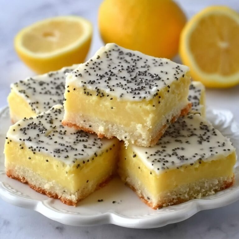 Low Sugar Lemon Poppy Seed Greek Yogurt Bars Recipe