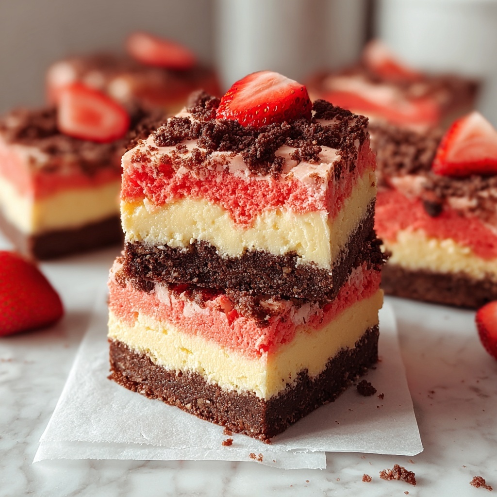 Strawberry Cheesecake Brownies Recipe - Recipe Image