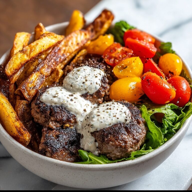 Burger Bowls with Caramelized Onion Aioli Recipe