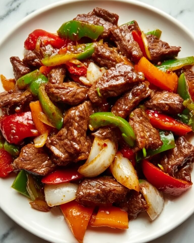 Pepper Steak with Bell Peppers and Onion Recipe