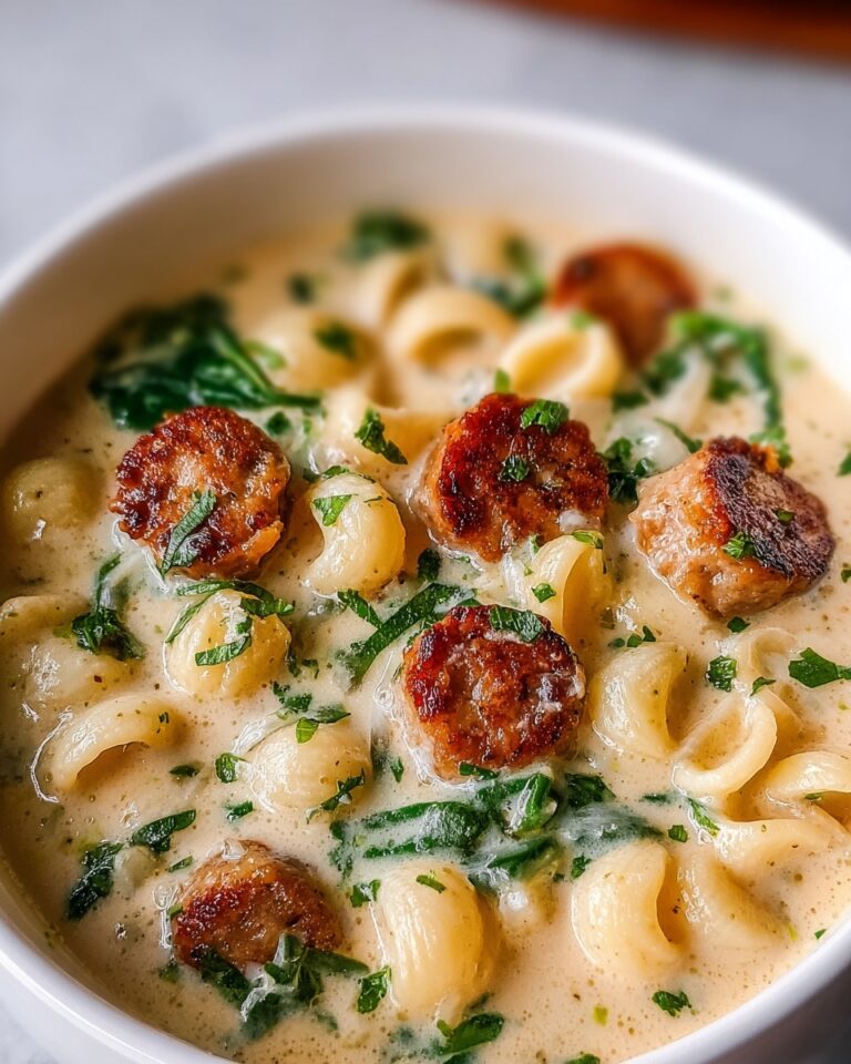 Cozy Creamy Parmesan Sausage Ditalini Soup Recipe
