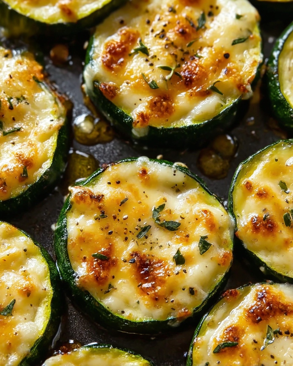 Cheesy Garlic Zucchini Steaks Recipe - Recipe Image