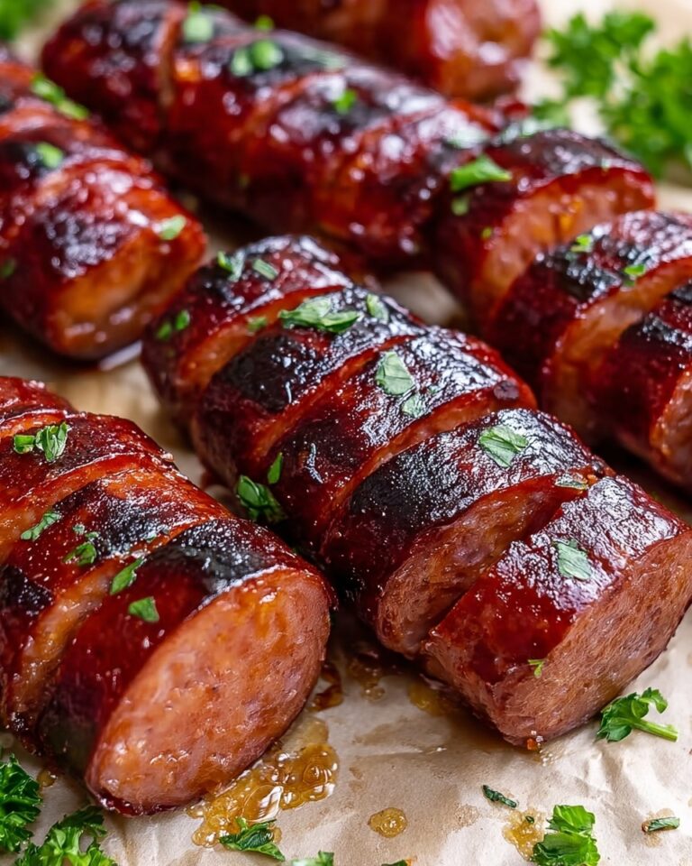 Maple BBQ Hasselback Kielbasa Bites Recipe