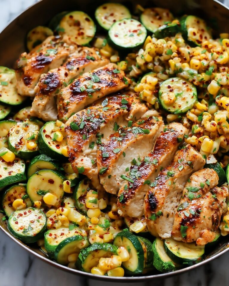 Garlic Butter Chicken with Zucchini & Corn Recipe