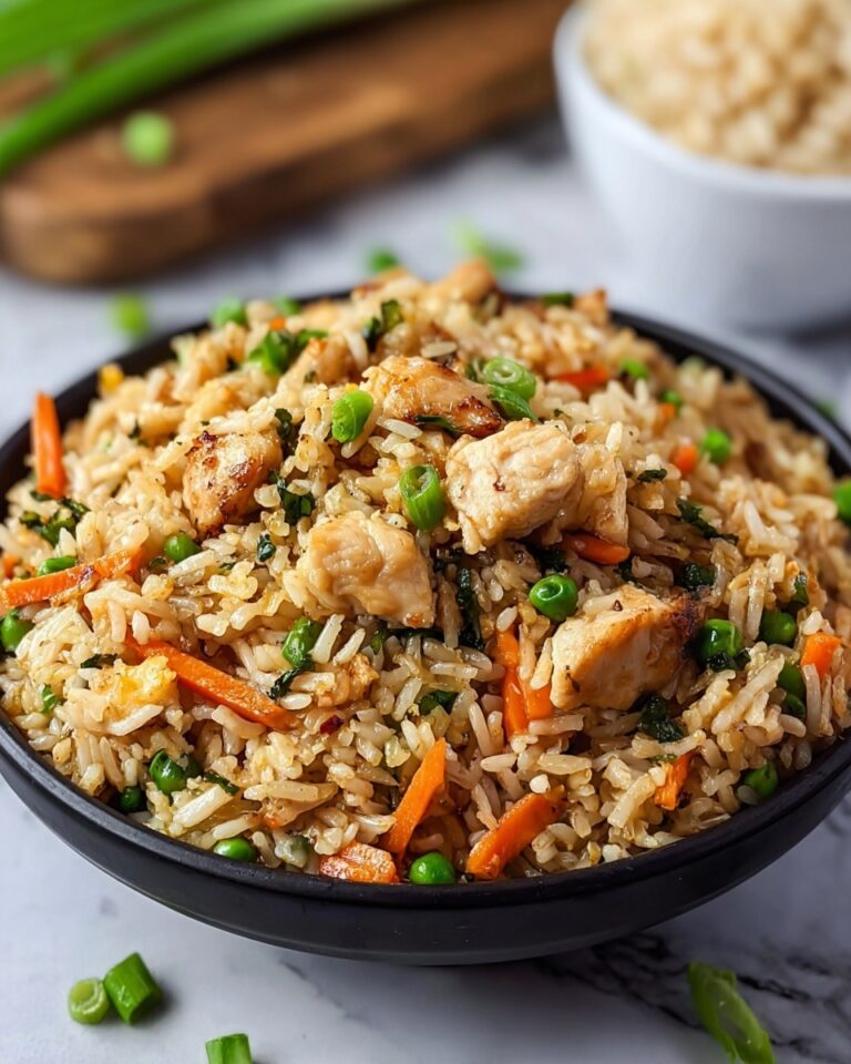 High-Protein Crispy Garlic Chicken Fried Rice Recipe