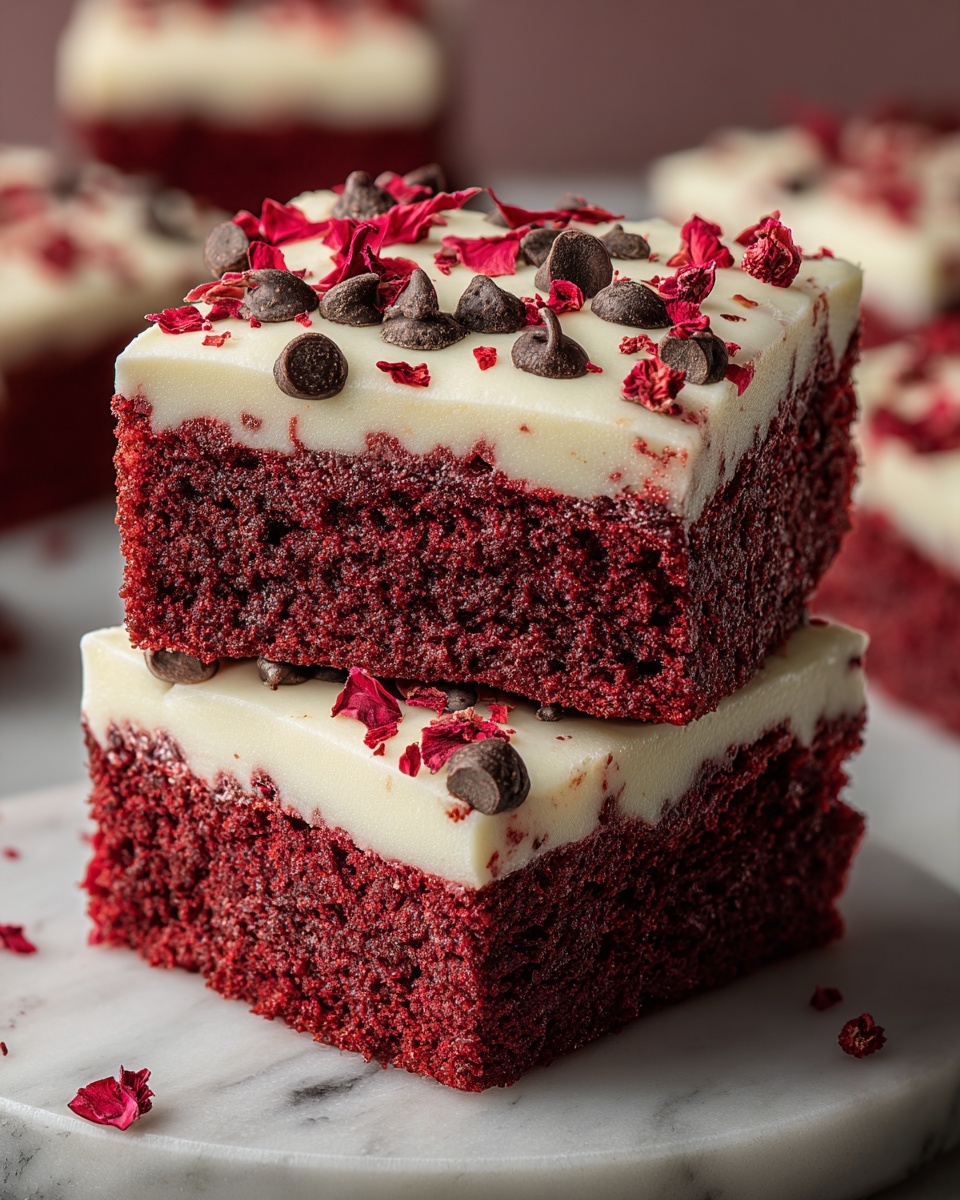 The Best Fudgy Red Velvet Brownies Recipe - Recipe Image